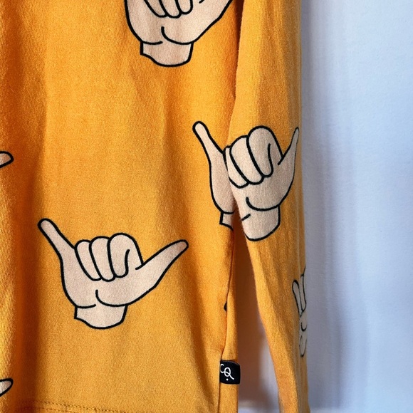 Carlijnq Orange Kids Shirt with Hand Sign Print - Picture 3 of 4